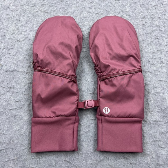 lululemon athletica Accessories - Lululemon Run Fast Gloves Women's XS/S Plumful Tech Fleece Fold-Top Hood W9CD4S